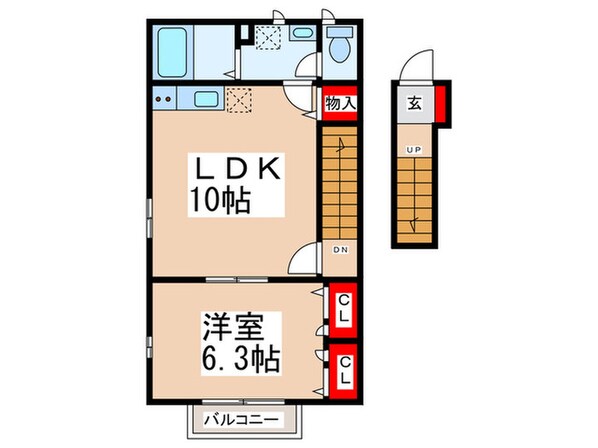 ガーデンテラス国立Dの物件間取画像